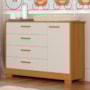 Cômoda Infantil Zaki 1 Porta e 4 Gavetas Areia Fosco/Savana - Reller Móveis