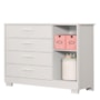 Cômoda Infantil Zaki 1 Porta e 4 Gavetas Branco Fosco - Reller Móveis