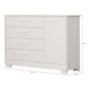 Cômoda Infantil Zaki 1 Porta e 4 Gavetas Branco Fosco - Reller Móveis