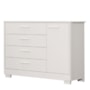 Cômoda Infantil Zaki 1 Porta e 4 Gavetas Branco Fosco - Reller Móveis