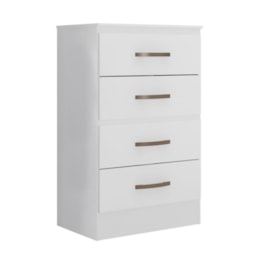 Cômoda Lite 4 Gavetas Branco Brilho - Móveis Leão