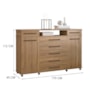 Comoda London 2 Portas 7 Gavetas Amêndola Touch – Demóbile
