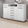 Comoda London 2 Portas 7 Gavetas Branco – Demóbile