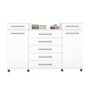 Comoda London 2 Portas 7 Gavetas Branco – Demóbile