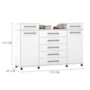 Comoda London 2 Portas 7 Gavetas Branco – Demóbile