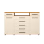 Comoda London 2 Portas 7 Gavetas Cinamon Touch/Off White – Demóbile
