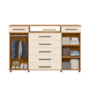 Comoda London 2 Portas 7 Gavetas Cinamon Touch/Off White – Demóbile