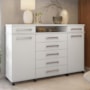 Cômoda London 2 Portas e 7 Gavetas Branco - Demóbile