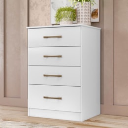 Cômoda MS913 4 Gavetas Branco - Moval Cômoda MS913 4 Gavetas Branco - Moval