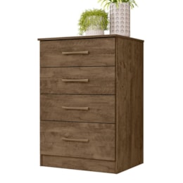 Cômoda MS913 4 Gavetas Castanho Wood - Moval Cômoda MS913 4 Gavetas Castanho Wood - Moval