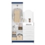 Cômoda New Capri 2 Portas e 4 Gavetas Quadriflex Branco/Azul Matte com Espelho - Móveis Albatroz