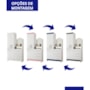 Cômoda New Capri 2 Portas e 4 Gavetas Quadriflex Branco/Azul Matte com Espelho - Móveis Albatroz