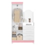 Cômoda New Capri 2 Portas e 4 Gavetas Quadriflex Branco/Rosa Matte com Espelho - Móveis Albatroz 