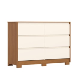 Cômoda Ravenna 6 Gavetas Cinamomo/Off White - Móveis Henn