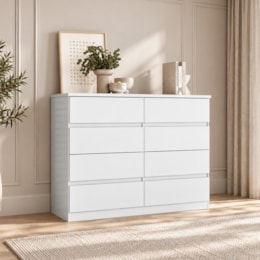 Cômoda Roma 8 Gavetas Branco - Santos Andirá