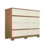 Cômoda Roma 8 Gavetas Jatobá/Areia com Pés - Santos Andirá