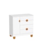 Cômoda Sapateira Apolo 1 Porta e 4 Gavetas Branco Fosco - Reller Móveis