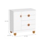 Cômoda Sapateira Apolo 1 Porta e 4 Gavetas Branco Fosco - Reller Móveis