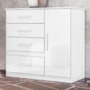 Cômoda Sapateira Vênus 1 Porta e 4 Gavetas Flex Branco - Moval