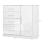 Cômoda Sapateira Vênus 1 Porta e 4 Gavetas Flex Branco - Moval
