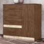 Cômoda Sapateira Vênus 1 Porta e 4 Gavetas Flex Castanho Wood/Avelã Wood - Moval