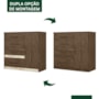 Cômoda Sapateira Vênus 1 Porta e 4 Gavetas Flex Castanho Wood/Avelã Wood - Moval