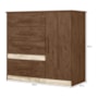 Cômoda Sapateira Vênus 1 Porta e 4 Gavetas Flex Castanho Wood/Avelã Wood - Moval