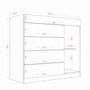 Cômoda Sevilha 1 Porta e 5 Gavetas com Porta Joias Branco – Aramóveis