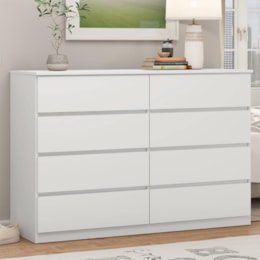 Comoda Sintra 8 Gavetas Branco – Demóbile