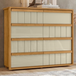 Cômoda Tarsila 8 Gavetas Cumaru/Opala - Madetec