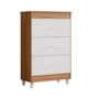 Cômoda Ternura 3 Gavetas Nature/Branco - Peternella Móveis