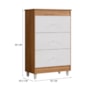 Cômoda Ternura 3 Gavetas Nature/Branco - Peternella Móveis