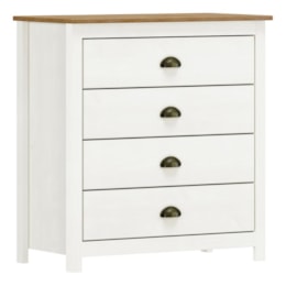 Cômoda Topázio 4 Gavetas Branco/Freijó - Finestra Móveis Cômoda Topázio 4 Gavetas Branco/Freijó - Finestra Móveis