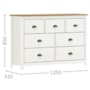 Cômoda Topázio 7 Gavetas Branco/Freijó - Finestra Móveis 