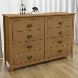 Cômoda Topázio 8 Gavetas Freijó - Finestra Móveis Cômoda Topázio 8 Gavetas Freijó - Finestra Móveis