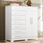 Cômoda Verona 2 Portas e 8 Gavetas Branco - Móveis Albatroz