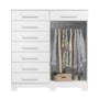 Cômoda Verona 2 Portas e 8 Gavetas Branco - Móveis Albatroz