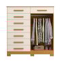 Cômoda Verona 2 Portas e 8 Gavetas Cinamomo/Off White - Móveis Albatroz