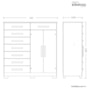 Cômoda Verona 2 Portas e 8 Gavetas Cinamomo/Off White - Móveis Albatroz