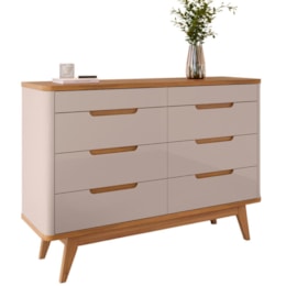 Cômoda Vicenza 8 Gavetas Cedro/Off White - Casa D
