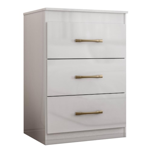 Cômoda Vitória 3 Gavetas - Moval Branco