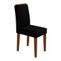 Conjunto 2 Cadeiras Amanda Castanho/Preto - PR Móveis  