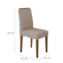 Conjunto 2 Cadeiras Amanda Imbuia/Bege - New Ceval 