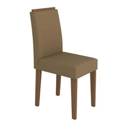 Conjunto 2 Cadeiras Amanda Imbuia/Marrom Rosê - PR Móveis  