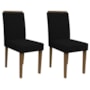 Conjunto 2 Cadeiras Amanda Imbuia/Preto - New Ceval