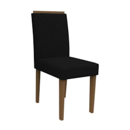 Conjunto 2 Cadeiras Amanda Imbuia/Preto - New Ceval