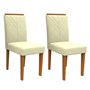 Conjunto 2 Cadeiras Amanda Ipê/Bege - PR Móveis 