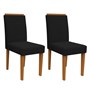 Conjunto 2 Cadeiras Amanda Ipê/Preto - PR Móveis 