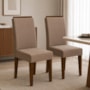 Conjunto 2 Cadeiras Amanda para Mesa de Jantar Castanho/Marrom Rosê - New Ceval