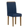 Conjunto 2 Cadeiras Amanda Ypê/Veludo Azul Marinho - New Ceval